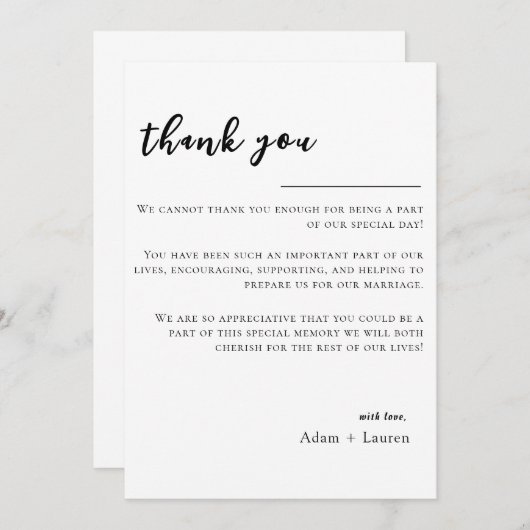 Bedankt - Weddenschap (Voorkant / Achterkant)