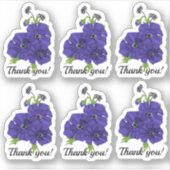 Bedankt!Weddenstickers, bloemstickers Sticker (Voorkant)