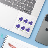 Bedankt!Weddenstickers, bloemstickers Sticker (Laptop met iPhone)