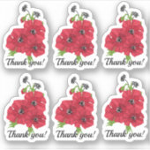 Bedankt!Weddenstickers, bloemstickers Sticker (Voorkant)