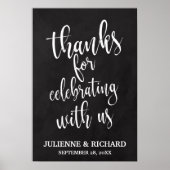 Bedankt Wedding-bord 13x19-teken Poster (Voorkant)