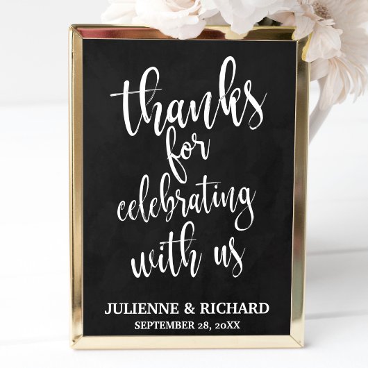 Bedankt Wedding-bord 13x19-teken Poster