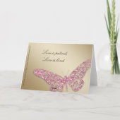Bedankt Wenskaart Zebra Sparkle Pink Gold (Achterkant)