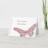 Bedankt Wenskaart Zebra Sparkle Pink Silver (Achterkant)