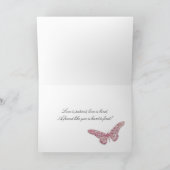 Bedankt Wenskaart Zebra Sparkle Pink Silver (Binnen)