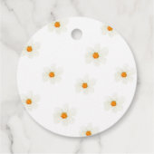 Bedankt White Daisy | Script-Baby shower Bedankjes Labels (Achterkant)