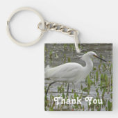 Bedankt White Egret Photo Bird Appreciation Sleutelhanger (voorkant)