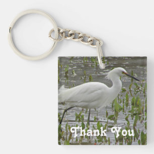 Bedankt White Egret Photo Bird Appreciation Sleutelhanger