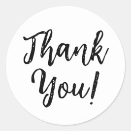 Bedankt White Ronde Sticker