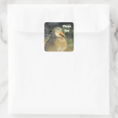 Bedankt Wild Duck Lake Bird Appreciation Vierkante Sticker (Tas)