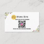 Bedankt Wildflower Instagram Qr Code Kortingskaartje (Voorkant)