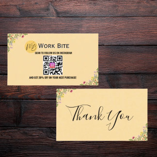 Bedankt Wildflower Instagram Qr Code   Kortingskaartje
