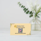Bedankt Wildflower Instagram Qr Code Kortingskaartje (Staand voorkant)