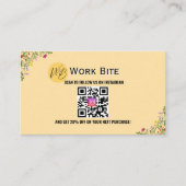 Bedankt Wildflower Instagram Qr Code Kortingskaartje (Voorkant)