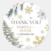 Bedankt Winter Ronde Sticker (Voorkant)