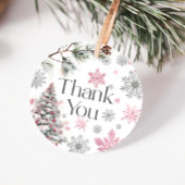 Bedankt Winter Wonderland Pink Bedankjes Labels
