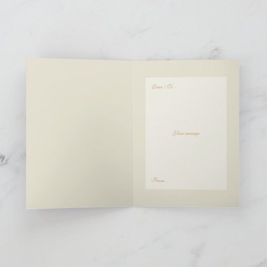 "Bedankt" wit beige bloemenbloemig roos Bedankkaart (Binnen)