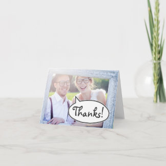 Bedankt! Woordballon kaart