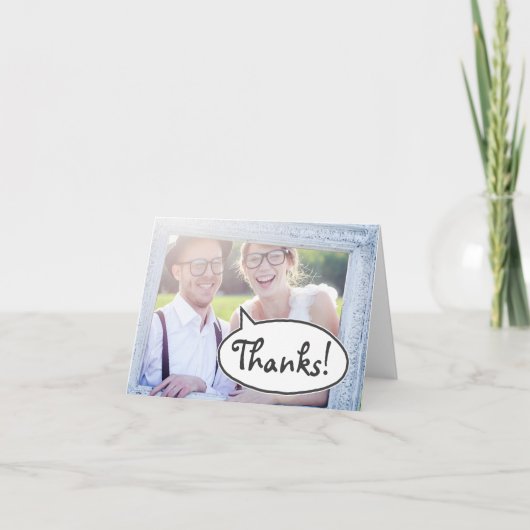 Bedankt! Woordballon kaart (Voorkant)