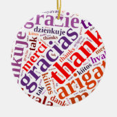 Bedankt woordwolk keramisch ornament (Voorkant)