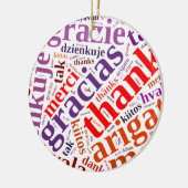 Bedankt woordwolk keramisch ornament (Links)