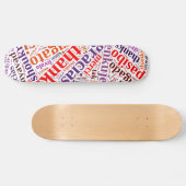 Bedankt woordwolk skateboard (Horizontaal)