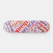Bedankt woordwolk skateboard (Horizontaal)
