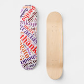 Bedankt woordwolk skateboard (Voorkant)
