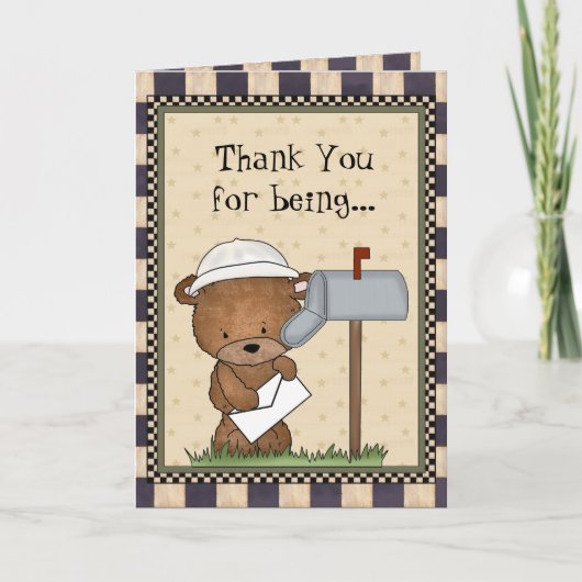 Bedankt World's Greatest Mailman kaart (Voorkant)