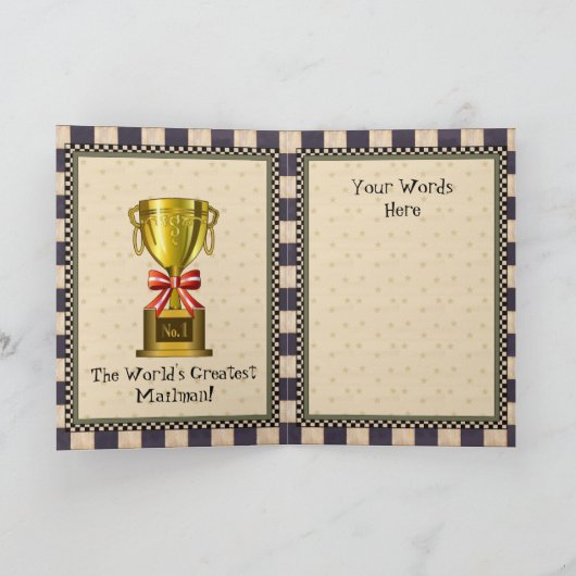 Bedankt World's Greatest Mailman kaart (Binnen)