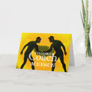 Bedankt Wrestling Coach Goud en Zwart