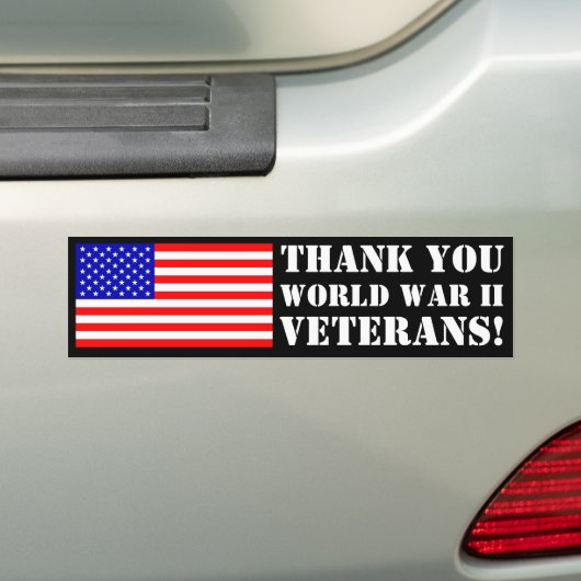 Bedankt WW2 Veteranen! Bumpersticker (Op auto)