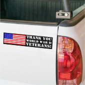 Bedankt WW2 Veteranen! Bumpersticker (Op Truck)