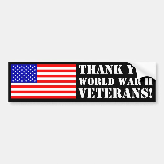 Bedankt WW2 Veteranen! Bumpersticker (Voorkant)