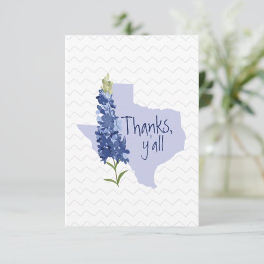Bedankt Y'all Bluebonnet Texas (Staand voorkant)