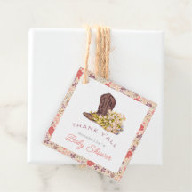 Bedankt Y'all Cowboy Boot & Bouquet Baby shower