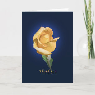 Bedankt, Yellow Rose Bud Kaart