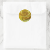Bedankt Yellow Rose Foto appreciation Ronde Sticker (Tas)