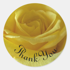 Bedankt Yellow Rose Foto appreciation Ronde Sticker