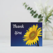Bedankt Yellow Sunflower Groet Briefkaart (Staand voorkant)