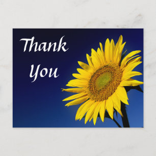 Bedankt Yellow Sunflower Groet Briefkaart