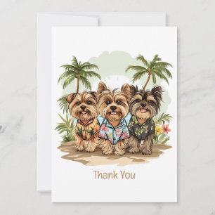 Bedankt Yorkshire Terrier Dogs Hawaiian Shirten