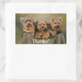 Bedankt Yorkshire Terrier Puppy Dogs Sticker (Tas)