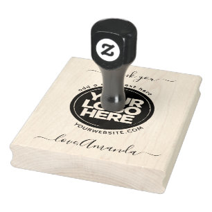 Bedankt Zakelijk Logo Groot Vervuild Inkpad & Rubberstempel