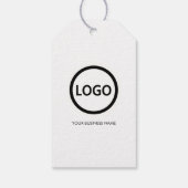 Bedankt Zakelijk Logo Label Eenvoudig Modern Cadeaulabel (Achterkant)