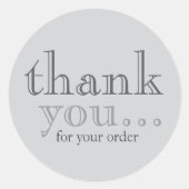 Bedankt zakelijke klant ronde sticker (Voorkant)
