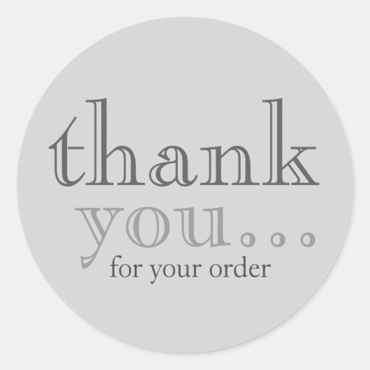Bedankt zakelijke klant ronde sticker (Voorkant)