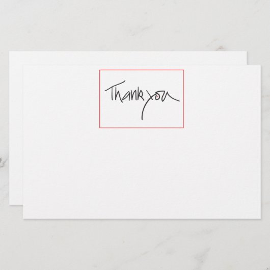 Bedankt zakelijke platte kaart (Voorkant / Achterkant)