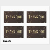 Bedankt Zakelijke Sticker Bruin & Goud (Vel)