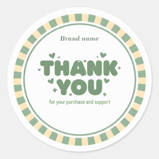 Bedankt Zakelijke Sticker - Gesegmenteerde Rand (Voorkant)